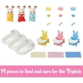 thumbnail image 2 of Juego de cuidado de tripletas Calico Critters con 3 figuras de conejo Hopscotch y accesorios, 2 of 2