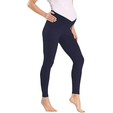 Materni Leggings for Women Low Rise Full Length Underbelly Until Birth ...