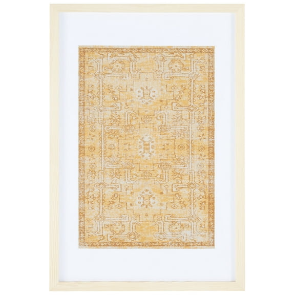 SAFAVIEH Renaldi 25 in. Framed Textile Wall Art, Gold
