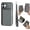Gray, variant on for iPhone 16 Phone Case [Magnetic 2-in-1 Detachable Zipper Wallet] [Back Card Slots Accordion Wallet Case] Shockproof PU Leather Cover with Wrist Strap for iPhone 16, Rosegold