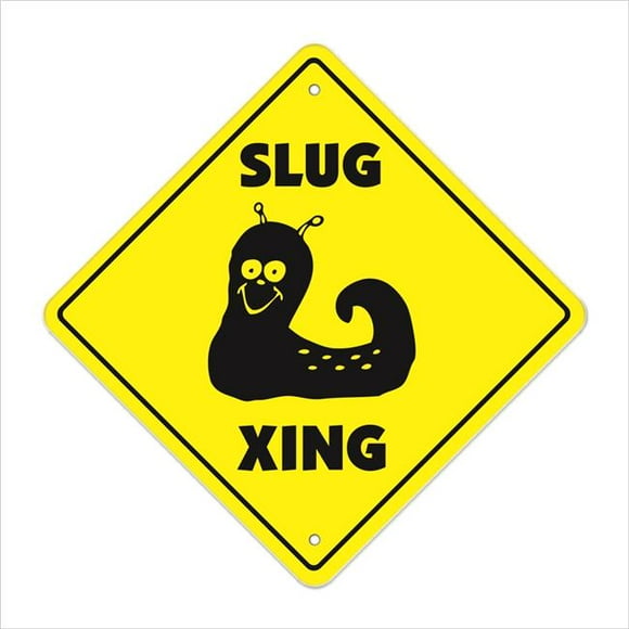 SignMission X-SLUG Panneau de Traversée Zone Xing 12 x 12 Po - Slug