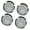 Roman silver, variant on Pack of 4 55mm Quartzs Round Clock Heads Insert with Arabic or Roman Numerals for Crafting and Repair Clock Replacement