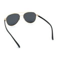 thumbnail image 7 of Mens Antiglare Polarized Lens Iconic Officer Metal Rim Pilots Sunglasses Gold Black - Black, 7 of 7