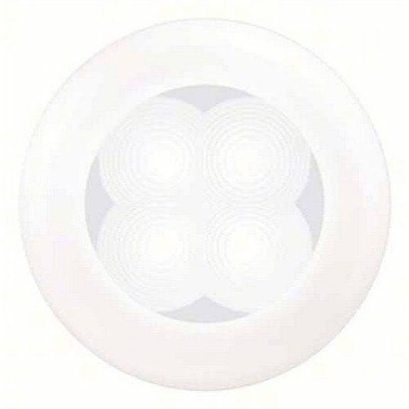 New Slim Line Round Led Courtesy Lamp hella 980500041 3" White Bezel White LED Flush