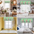 thumbnail image 5 of Flamingo Valance Curtain Pink Flower Leafs Plants Watercolors Green Window Valances Rod Pocket Short Curtains Window Treatments for Kitchen Bedroom Bathroom Laundry 56" x 16", 5 of 9