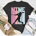 thumbnail image 5 of 9Th Birthday Retro Baseball Softball Player 9 Years Old Nine TShirt, 5 of 6