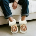thumbnail image 4 of Psesaysky Womens Slippers Capybara&Pumpkin Print Fuzzy Slippers for Women Indoor Fluffy Plush House Shoes for Ladies Bedroom Shoes, Size 9-10, 4 of 7