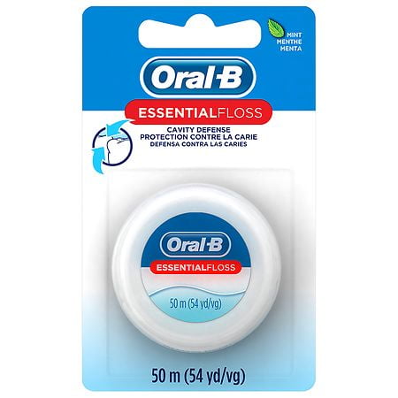 Oral-B EssentialFloss Mint Floss, Defense, Waxed, 50m -