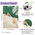 thumbnail image 4 of Eastern Print Emerald Green Abstract People Poster Contemporary Minimalist Artwork Stripe Woman Print Modern Wall Decoration, Size 12x18 UNFRAMED, 4 of 5