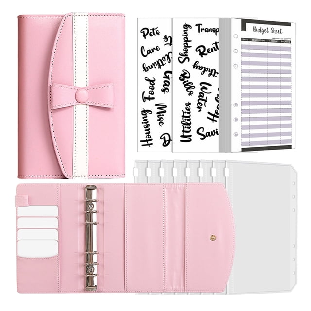 Boreal Craft Splice A6 Ledger Zipper Bag Macaron Color Budget with Pockets inside Large Journal with Lined Pages 400 Work Notebooks Leather Plain Set Spiral 3 Subject with Pockets College Ruled with