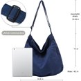 thumbnail image 4 of SPEKSEE Large Capacity Canvas Hobo Bag for Women, Vintage Dumpling‑Style Crossbody Shoulder Bag with Adjustable Wide Strap, Multi‑Pocket Casual Daily Commute Canvas Sling Purse, 4 of 7