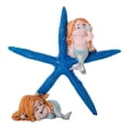 thumbnail image 1 of Estatua de sirena en el mar, escultura de resina, artesanía, figura para repisa de chimenea, Azul, 1 of 9