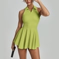thumbnail image 1 of Haivin Robe Courte Sans Manches à Col Suspendu Ajustée pour Femmes, Robe de Course Extérieure Anti-Éblouissement, Robe de tennis yoga Entraînement Physique, Robe Sans Manches à Col Rond, 1 of 6