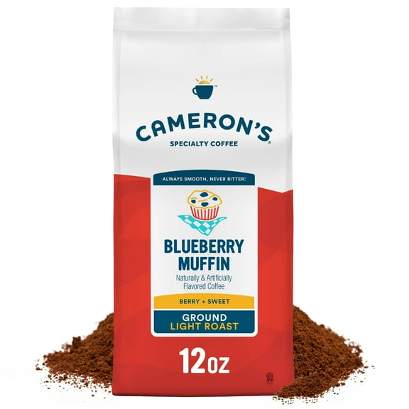 Cameron's Coffee Smooth Blueberry Muffin Light Roast Ground Coffee - 12 oz