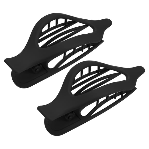 Unique Bargains 2pcs Plastic Hair Claws Hair Clips Hair Barrettes for Women Black 4.69''x1.89''x1.02''