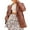Brown, variant on xiaxaixu Women Artificial Leather Blazer Coat Solid Color Lapel Long Sleeve Single-Breasted Pockets Suit Jackets Autumn Winter Outerwear