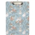 thumbnail image 1 of FMSHPON White Bunny Flower Clipboard Hardboard Wood Nursing Clip Board and Pull for Standard A4 Letter 13x9 inches, 1 of 5