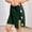 Dark Green, variant on Unisex Tear Away Shorts Snap On Athletic Shorts Post Knee Hip Surgery Recovery Lounge Short with Pockets