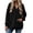 Black——Hoodie, variant on Women's Oversized Sweatshirts Snap Button Henley Neck Fashion Pullover Long Sleeve Thermal Tops Wine M