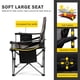 thumbnail image 2 of FAIR WIND Silla de camping de gran tamaño totalmente acolchada con soporte lumbar, silla plegable cuádruple resistente con bolsa térmica, soporte 450 libras, color negro, 2 of 5