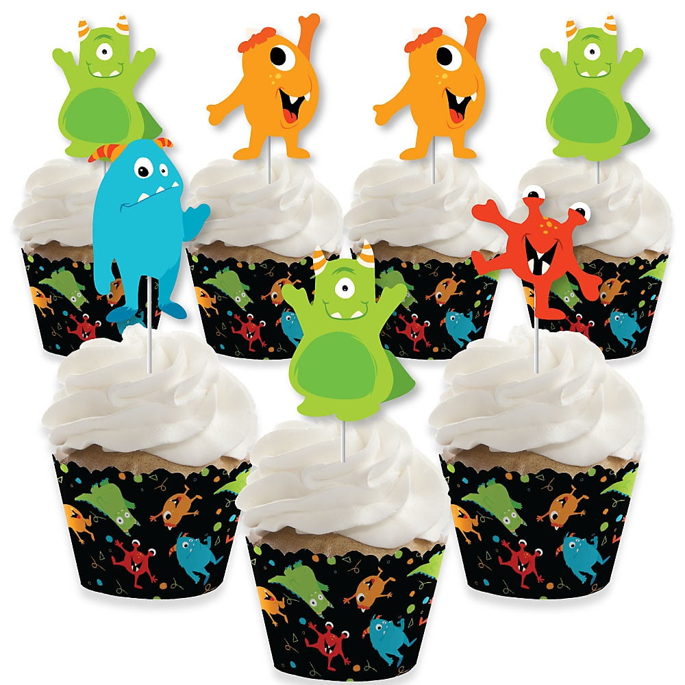 Big Dot Of Happiness 1st Birthday Little Mr Onederful Cupcake Decor Boy First Birthday Party Cupcake Wrappers And Treat Picks Kit Set Of 24 Walmart Com