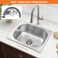 thumbnail image 2 of Baoblaze Drop in Kitchen Sink Set Home Improvement Single Bowl for Toilet Dining Room, 2 of 6