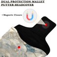 thumbnail image 3 of Haosy Marble Fish Scale Golf Mallet Putter Cover Strong Magnetic Leather Golf Club Headcover Closure, 3 of 7