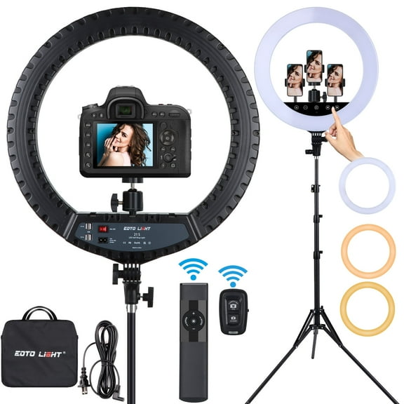 EOTO LIGHT 21" LED Ring Light with Tripod Stand