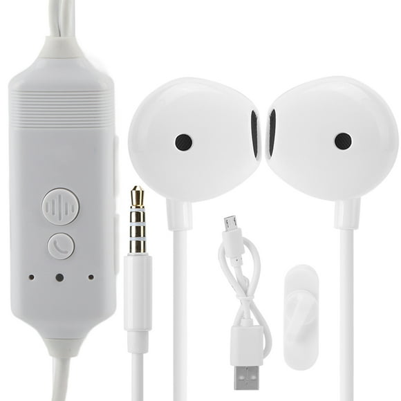 DEWIN Portable Phone Call Recorder Recordable Earphone for IOS with Free APP Voice Recording3.5mm Plug WT‑102