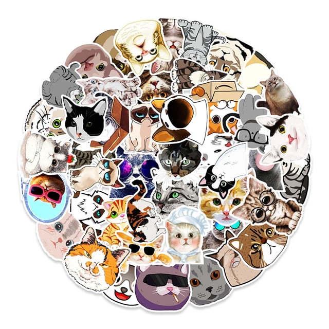 100 pegatinas de grafiti de gatitos y cachorros adorables para teléfono móvil, taza de agua, ordenador, pegatinas impermeables para tienda de campaña