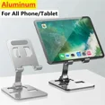 thumbnail image 2 of Soporte Universal de aleación de aluminio plegable para teléfono de escritorio, soporte de montaje para iPhone 12-16, soporte para teléfono móvil, tableta, soporte de Metal de escritorio, 2 of 5