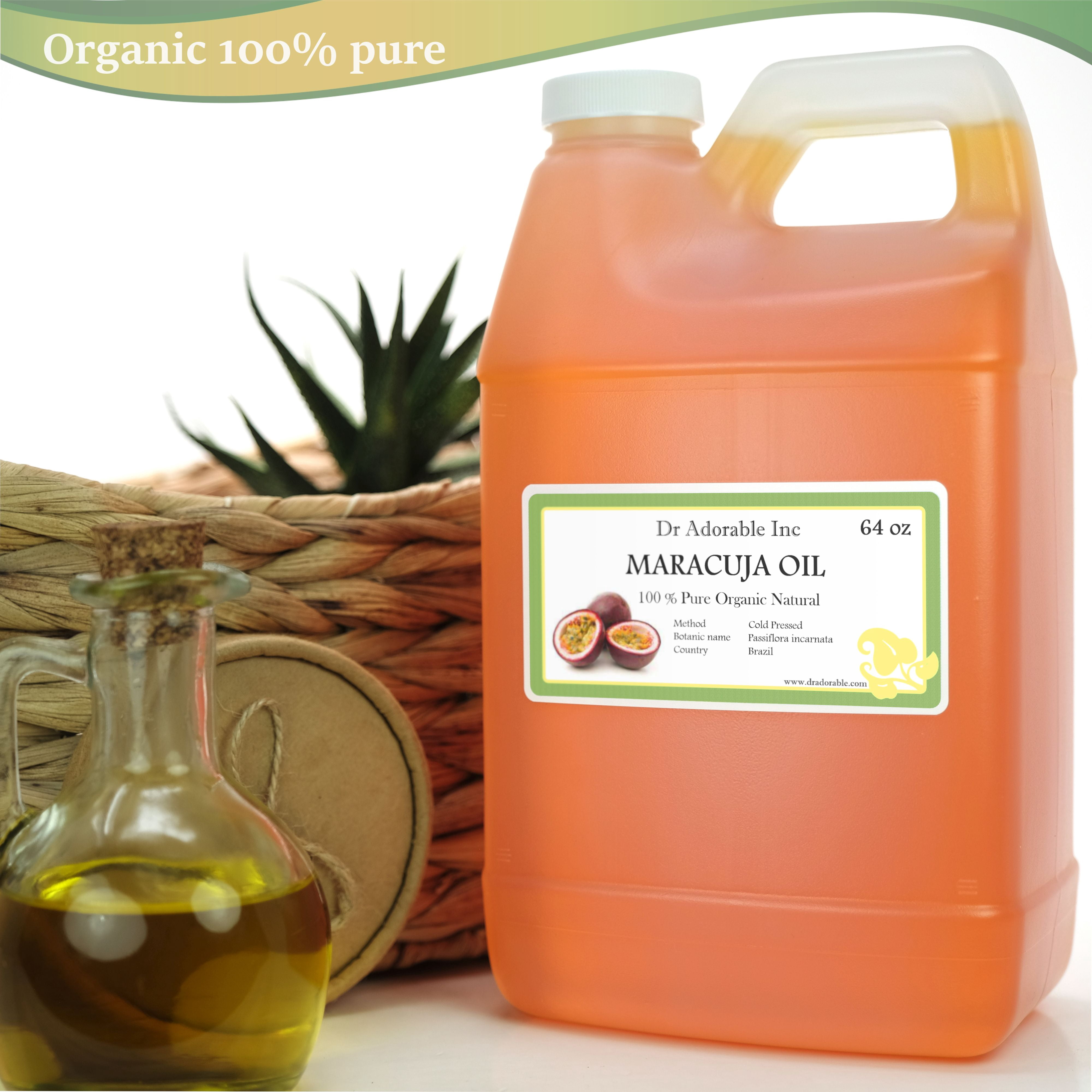 Dr. Adorable - 100% Pure Maracuja Seed Oil Organic Cold Pressed Moisturizing (Passionfruit) Oil For Face Skin Hair Anti Aging - 64 oz