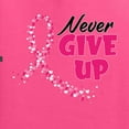 thumbnail image 2 of Wild Bobby, Never Give Up Fight Cancer, Breast Cancer Awareness, Front and Back Men Graphic Tee, Neon Pink, 4X-Large, 2 of 4