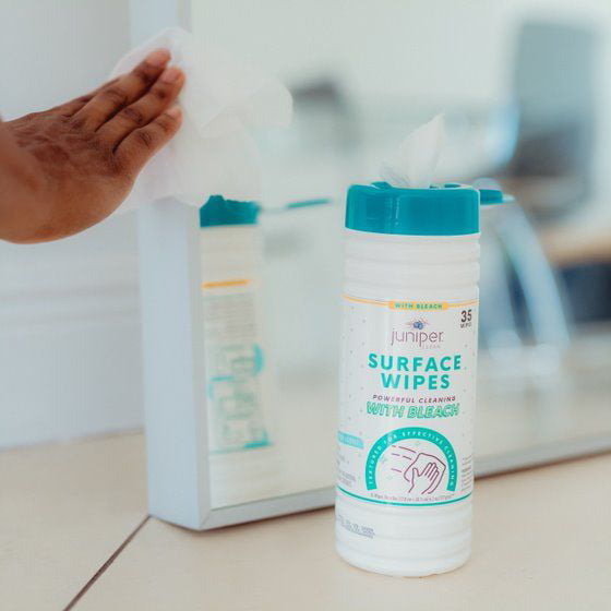Juniper Clean Surface Cleaning Wipes With BLEACH, All-Purpose