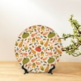 thumbnail image 6 of Wukai Fall Pumpkin Print Decorative Plate for Display,Bone China Decorative Plate, Ceramic Dinner Plate with Stand, Vertical Ceramic Plate-10in, 6 of 6