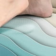 thumbnail image 2 of Abstract Summer Beach Anti-Fatigue Kitchen Rug Set of 2 Blue Brown Vintage Cushioned Kitchen Floor Standing Mat Waterproof Non-Slip Kitchen Mat and Rugs PVC Ergonomic Comfort Foam Rug, 2 of 6