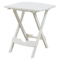 Manufacturing, White Quik Fold Patio Side Table, Resin, One Size