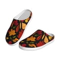 thumbnail image 2 of KLL Autumn Maple Leaves A Pattern Adult Unisex Cozy Slippers,Fuzzy Slip-on Slippers TPR Sole Slippers Comfort Plush Home Footwear for Indoor & Outdoor-8, 2 of 7