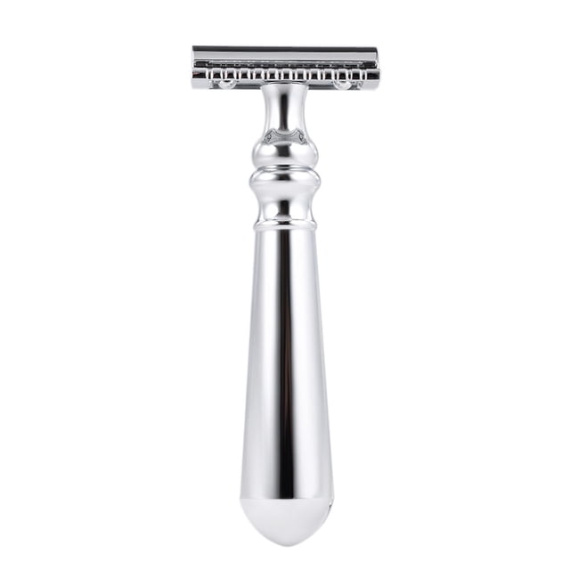 Graflsoa Premium Double Edge Safety Razor for Men - Durable Zinc Alloy, Rotatable Handle, Compact & Lightweight Design for Easy Travel, No Blades Included