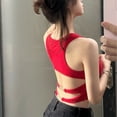 thumbnail image 3 of Chaleco sexy para mujer con tirantes en la espalda, almohadilla para el pecho y sin aro de acero, ropa exterior sencilla y cómoda, 3 of 6