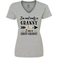 thumbnail image 3 of Inktastic I'm Not Only a Granny I'm a Great Granny with Flowers Women's V-Neck T-Shirt, 3 of 5
