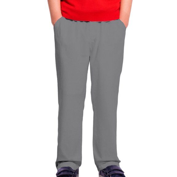 CPNG Kids Teenagers Boys Straight Dress Pants for Wedding School Formal Uniforms Pants Long Trousers Straight Leg Pants(Grey,11-12 Years)