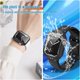 thumbnail image 2 of 2 Pack Apple Watch Case Screen Protector 40mm Cases for Apple Watch Series 6/5/4, Case with Hard PC Tempered Glass Cover Full Protective Bumper for iWatch(40 mm, Blue-Black), 2 of 5