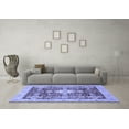 thumbnail image 3 of Ahgly Company Machine Washable Indoor Rectangle Oriental Blue Traditional Area Rugs, 5' x 7', 3 of 4