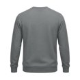 thumbnail image 7 of Leidass Mens Oversized Crewneck Fleece Sweatshirt Long Sleeve Pullover Fall Winter Casual Work Top Gray S, 7 of 7