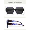 thumbnail image 6 of TINHAO Oversized Polarized Fit Over Sunglasses For Women Men with Large Square Leopard Frame Blue Purple, 6 of 6