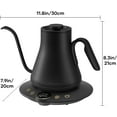 thumbnail image 4 of ZJQYDS Electric Kettle with ±1℉ Temperature Control for Pour Over Coffee & Tea, Quick Heating, BPA-Free Stainless Steel, Built-in Brew Timer, 1500W/0.9L (Forest Green), 4 of 8