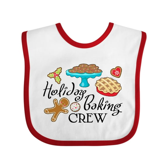 Inktastic Holiday Baking Crew Boys or Girls Baby Bib