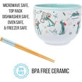 thumbnail image 2 of Silver Buffalo Disney Pixar Ratatouille Remy Icons Ceramic Ramen Noodle Rice Bowl with Chopsticks, Microwave Safe, 20 Ounces, 2 of 9