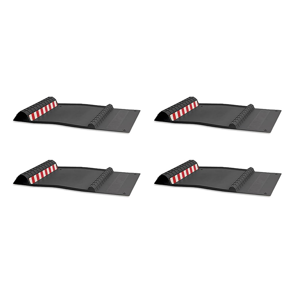 MAXSA Park Right 21 x 11" Heavy Duty Vehicle Tire Parking Mat, Black (4